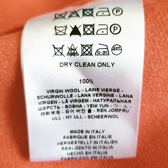 HARRIS WHARF LONDON boxy jacket felt wool career blazer in coral Size 44 8 NEW - Picture 8 of 9